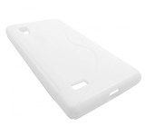 Husa silicon S-line alba pentru LG Optimus L9 P760