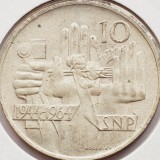 574 Cehoslovacia 10 korun 1964 Slovak Uprising km 56 argint, Europa