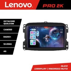 Navigatie Fiat 500 2015-2021 Lenovo Kit-500new 8 core QLED 2K 12+256 360 Android Waze USB Navigatie Internet Youtube Radio CarStore Technology