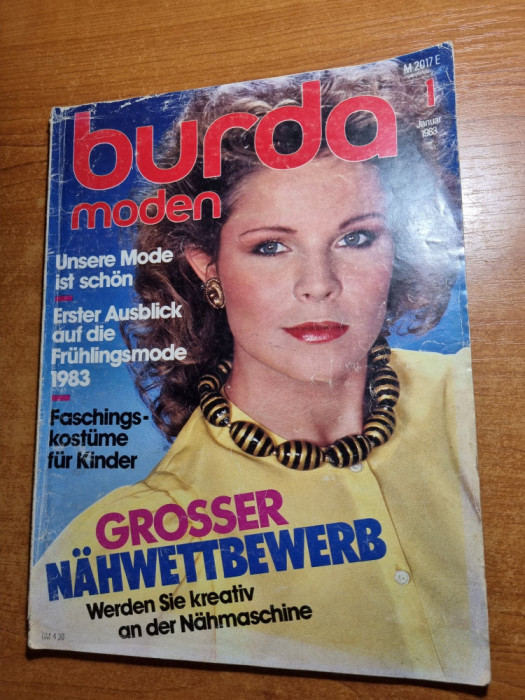 revista de moda - BURDA - ianuarie 1983
