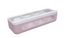 Cutie Gustare 4 Compartimente Melii Roz, Recipient Snack Copii, BPA Free, 440ml, +6 Luni