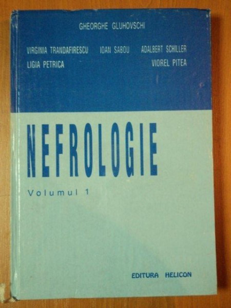NEFROLOGIE de GHEORGHE GLUHOVSCHI, VOL 1 ,1992