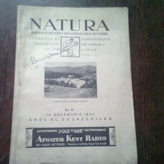 REVISTA NATURA NR.10/1931