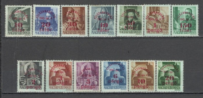 Ungaria.1945 Eliberarea hartie albastra-supr. XU.33