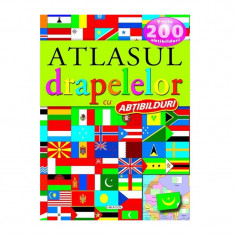 Atlasul drapelelor cu abtibilduri, editura Girasol, 5 ani+ foto