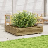 vidaXL Jardinieră de grădină, 110x110x26,5 cm, lemn de pin impregnat
