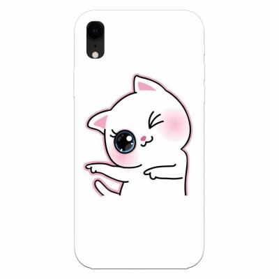 Husa silicon pentru Apple Iphone XR, Cute Kitty foto