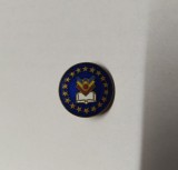 AMS - INSIGNA RO - DINAMOVIADA DE HANDBAL BUCURESTI - 1984, ALAMA, DIAMETRU 2 CM