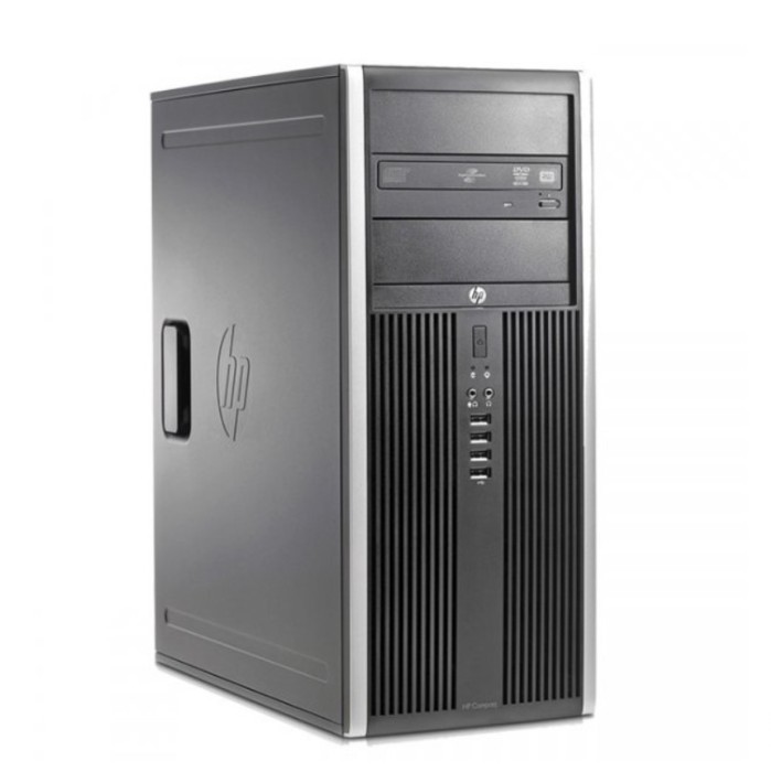 Unitate PC Refurbished, HP COMPAQ 8000 TOWER, Procesor CORE 2 DUO E6750, Memorie RAM 8 GB, SSD 128 GB NOU, Windows 10 Pro, DVD-RW