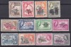 DB1 Ghana 1957 Supratipare pe Gold Coast Uzuale Ocupatii 12 v. MNH, Nestampilat