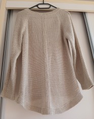 Bluza tip pulover ODDIZ cusut cu fir auriu, usor larg, lejer made in Italy cu anchior