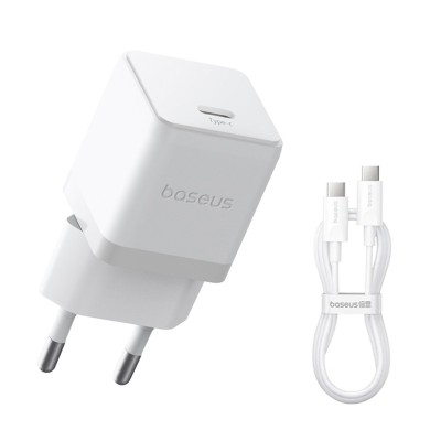 Incarcator Fast Charging Type-C + cablu Type-C Baseus Palm, alb P10111602213-01 foto