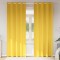 Perdele cu perdele 2 pcs galben muștar 260 x 140 cm Poliester