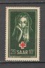 Saarland.1951 Crucea Rosie SS.514, Nestampilat