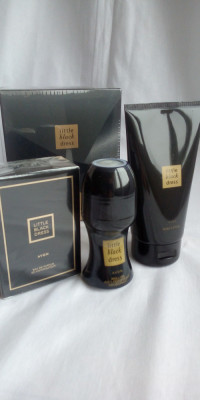 Set cadou damă - LITTLE BLACK DRESS - apă de parfum, cremă parfumată și roll-on foto