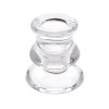 Suport Lumanare tip sfesnic decorativ, Sticla, 5.5x6 cm, ATU-089479, Oem