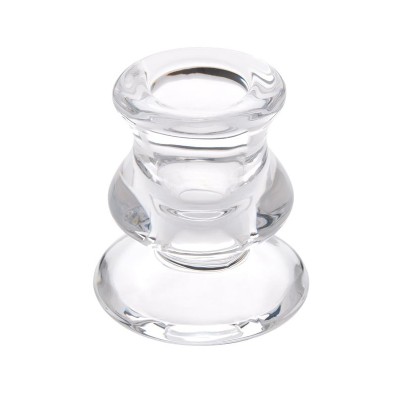 Suport Lumanare tip sfesnic decorativ, Sticla, 5.5x6 cm, ATU-089479 foto
