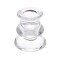 Suport Lumanare tip sfesnic decorativ, Sticla, 5.5x6 cm, ATU-089479