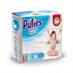 Scutece-Chilotel Pufies Sensitive Pants Junior, Nr.5, 12-18 Kg, 42 buc foto