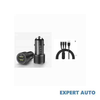 Incarcator auto 4.8a cu 3 capete 12/24v. cod: pg-283 Alta marca Alt model #7 foto