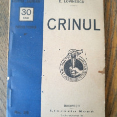 EUGEN LOVINESCU- CRINUL, 1912, PRIMA EDITIE