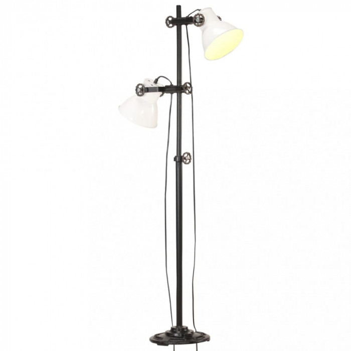 Gossi lampa de podea cu 2 abajururi, alb, fonta, e27