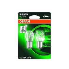 Set 2 Becuri Auto 12V P21W Ultra Life Blister Osram