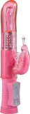 Vibrator Iepuras Happy Hugging, TPE, Roz, 22.5 cm, Toy Joy