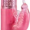 Vibrator Iepuras Happy Hugging, TPE, Roz, 22.5 cm