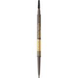 Eveline Cosmetics Micro Precise creion pentru spr&acirc;ncene rezistent la apă perie 2 in 1 culoare 01 Taupe 4 g