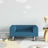 VidaXL Canapea pentru copii, albastru, 50x40x26,5 cm, catifea