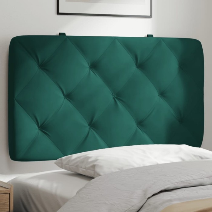 vidaXL Pernă tăblie de pat, verde, 80 cm, catifea 374705