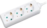 PRELUNGITOR LOGILINK, Schuko x 3, conectare prin Schuko (T), cablu 1.5 m, 16 A, protectie copii, alb, &quot;LPS205&quot; (timbru verde 0.18 lei)