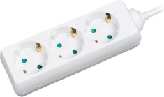 PRELUNGITOR LOGILINK, Schuko x 3, conectare prin Schuko (T), cablu 1.5 m, 16 A, protectie copii, alb, &quot;LPS205&quot; (timbru verde 0.18 lei)