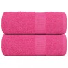 VidaXL Prosoape de baie, 2 buc. FROGN, roz, 30x30 cm, 100% bumbac 137040