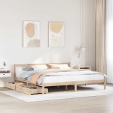 VidaXL Cadru de pat fără saltea, 180x200 cm, lemn masiv pin