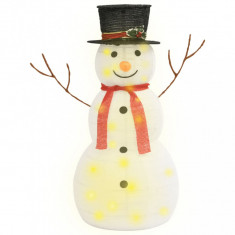Figurină decorativă Crăciun om de zăpadă LED 90 cm țesătură lux