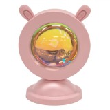 Proiector LED, Roz, Efect Curcubeu, Cablu USB, 8x11cm, Oem
