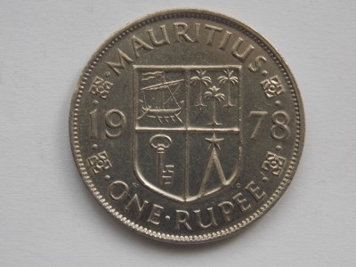 ONE RUPEE 1978 MAURITIUS-XF foto