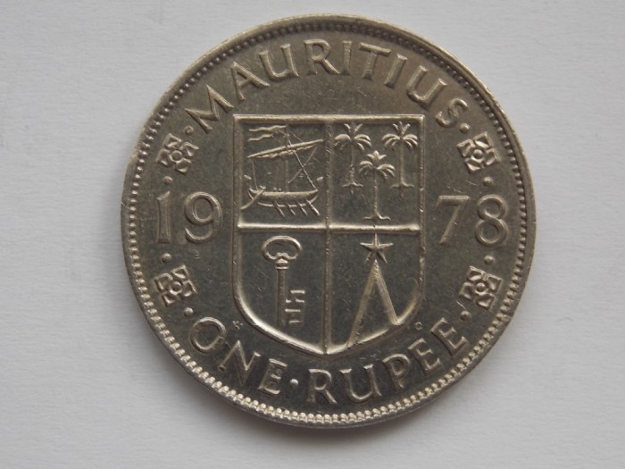 ONE RUPEE 1978 MAURITIUS-XF