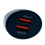 Incarcator auto, QC 3.0, negru