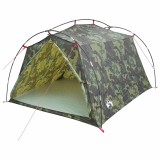 vidaXL Cort tunel Camuflaj 2 persoane Poliester 185T cu acoperire PU 42019364