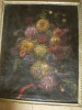Tablou ulei pe panza 1931 - Flori in vaza - semnat Langos L. , dim.83x68cm, Natura statica, Altul