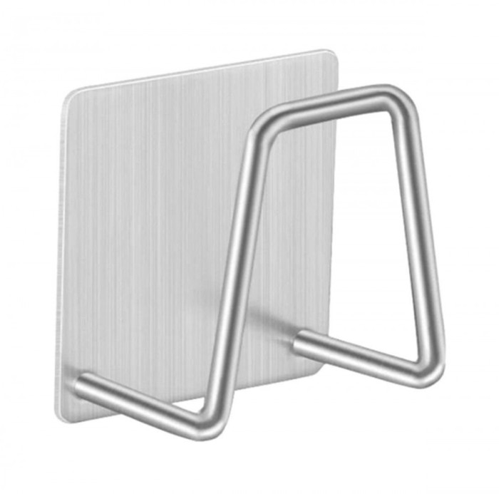 Suport perete, rezistenta umiditate, otel, 5 x 5 cm, argintiu