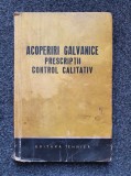 ACOPERIRI GALVANICE PRESCRIPTII CONTROL CALITATIV