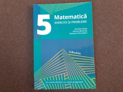 MATEMATICA EXERCITII SI PROBLEME CLASA A V A NICOLAE SANDA BOOKLET foto