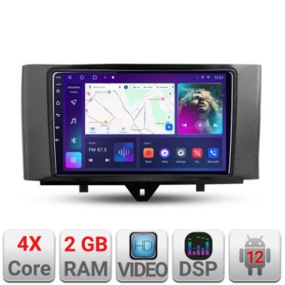 Navigatie Smart For Two 2010-2015 A-Smart10 2+32 GB Android Waze USB Navigatie Internet Youtube Radio CarStore Technology foto