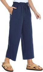 Pantaloni de vara pentru femei Famulily, lungime 7 8, albastru, XL - OUTLET