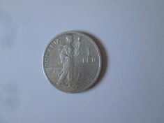 Romania 1 Leu 1911 argint in stare buna foto