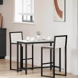 vidaXL masă Alb 100 x 50 x 77 cm Lemn ingineresc și oțel 873785